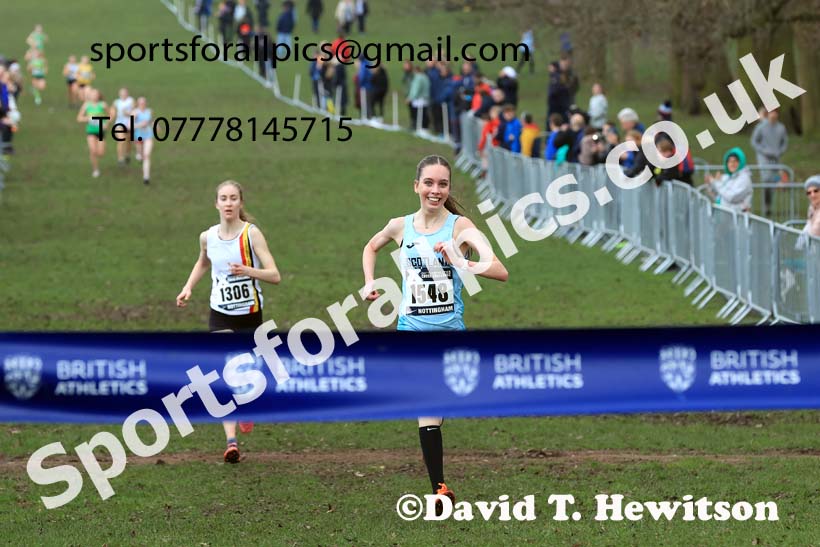 Womens Under-17s, 2024 CAU Inter Counties Cross Country Champs., Wollaton Park, Nottingham. Photo: David T. Hewitson/Sports for All Pics